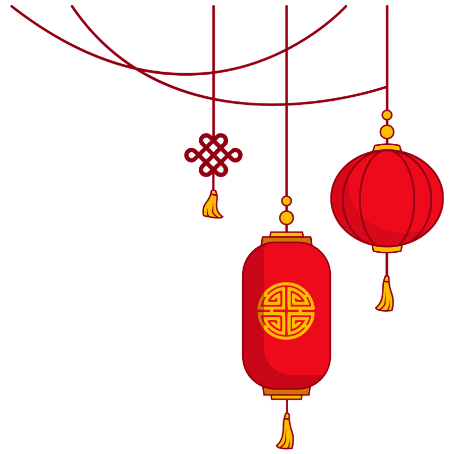 Lanternas de Chinas, rojas.